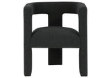 902882 Petra Boucle Upholstered Accent Side Chair Black