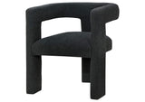 902882 Petra Boucle Upholstered Accent Side Chair Black