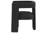 902882 Petra Boucle Upholstered Accent Side Chair Black
