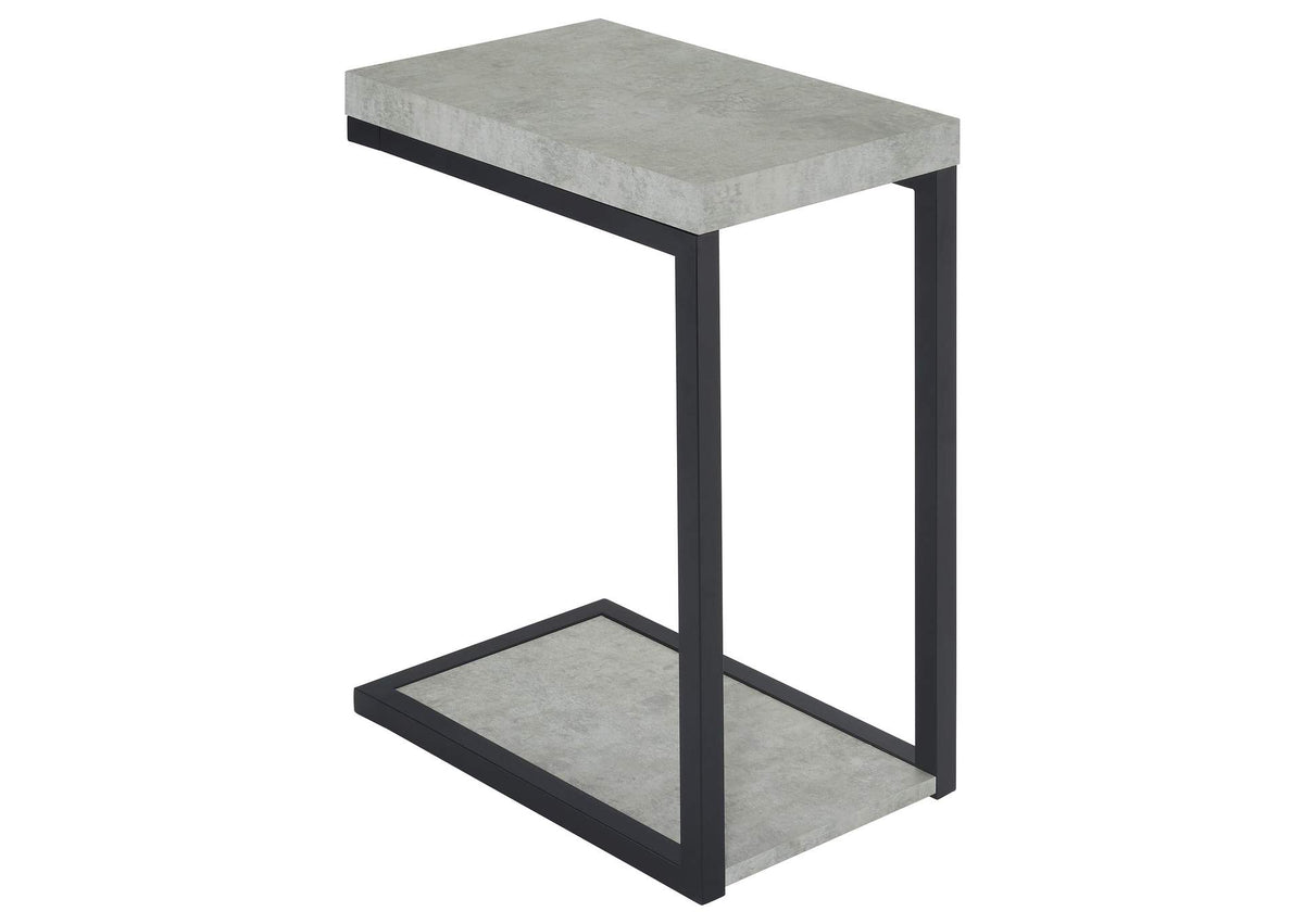Beck Engineered Wood C-Shape Sofa Side Table Cement