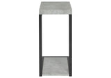 902933 Beck Engineered Wood C-Shape Sofa Side Table Cement