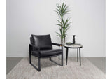 903021 Rosalind Upholstered Track Arm Accent Chair Black