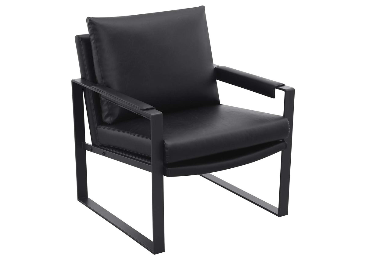 Rosalind Upholstered Track Arm Accent Chair Black
