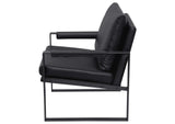 903021 Rosalind Upholstered Track Arm Accent Chair Black