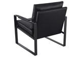 903021 Rosalind Upholstered Track Arm Accent Chair Black