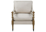903058 Dempsy Upholstered Accent Chair with Casters Beige
