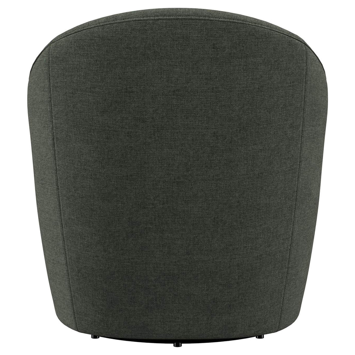 903075 Leon Upholstered Barrel Accent Swivel Chair Hunter Green