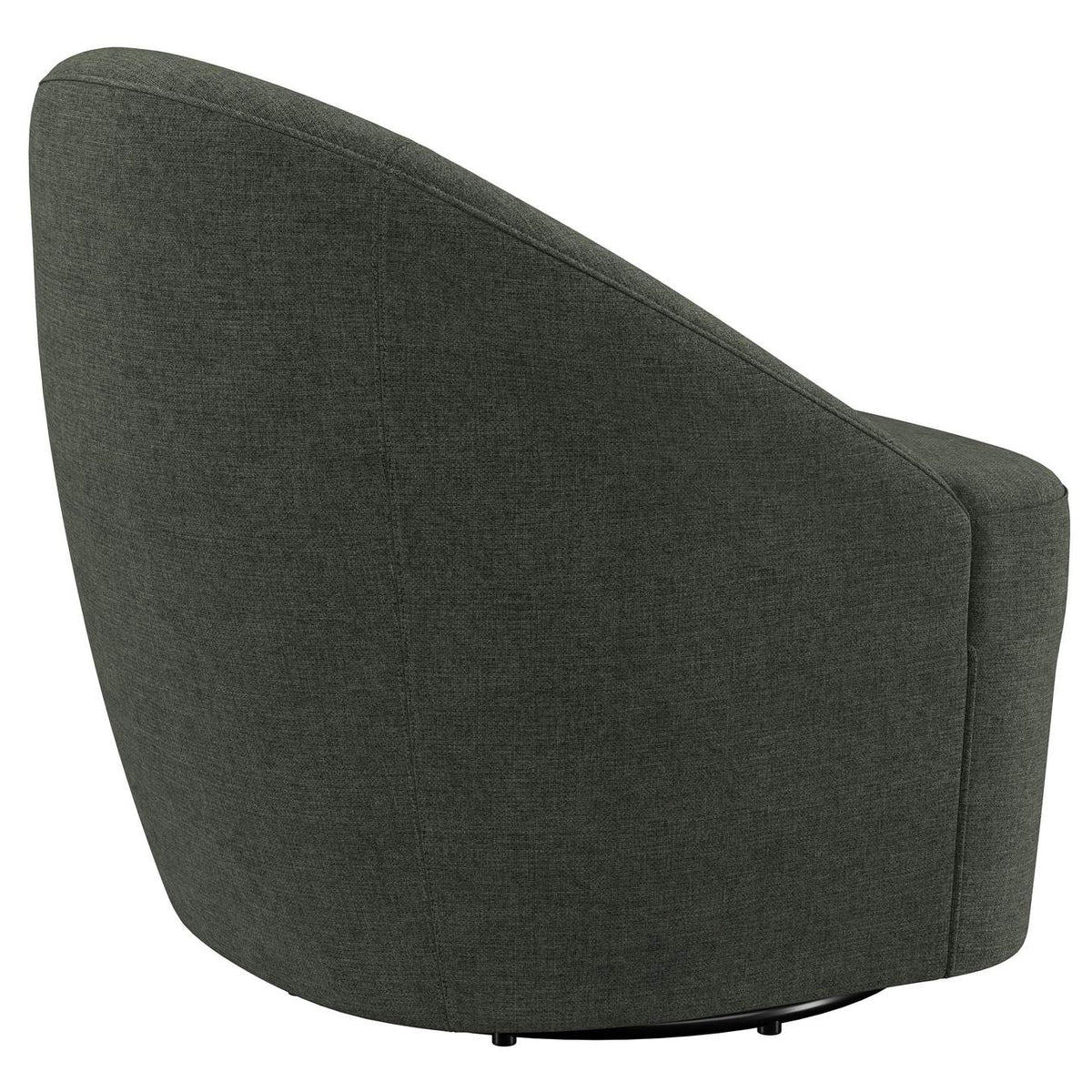903075 Leon Upholstered Barrel Accent Swivel Chair Hunter Green
