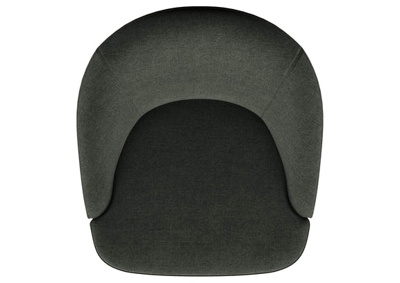 903075 Leon Upholstered Barrel Accent Swivel Chair Hunter Green