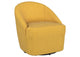 903076 Leon Upholstered Barrel Accent Swivel Chair Mustard Yellow