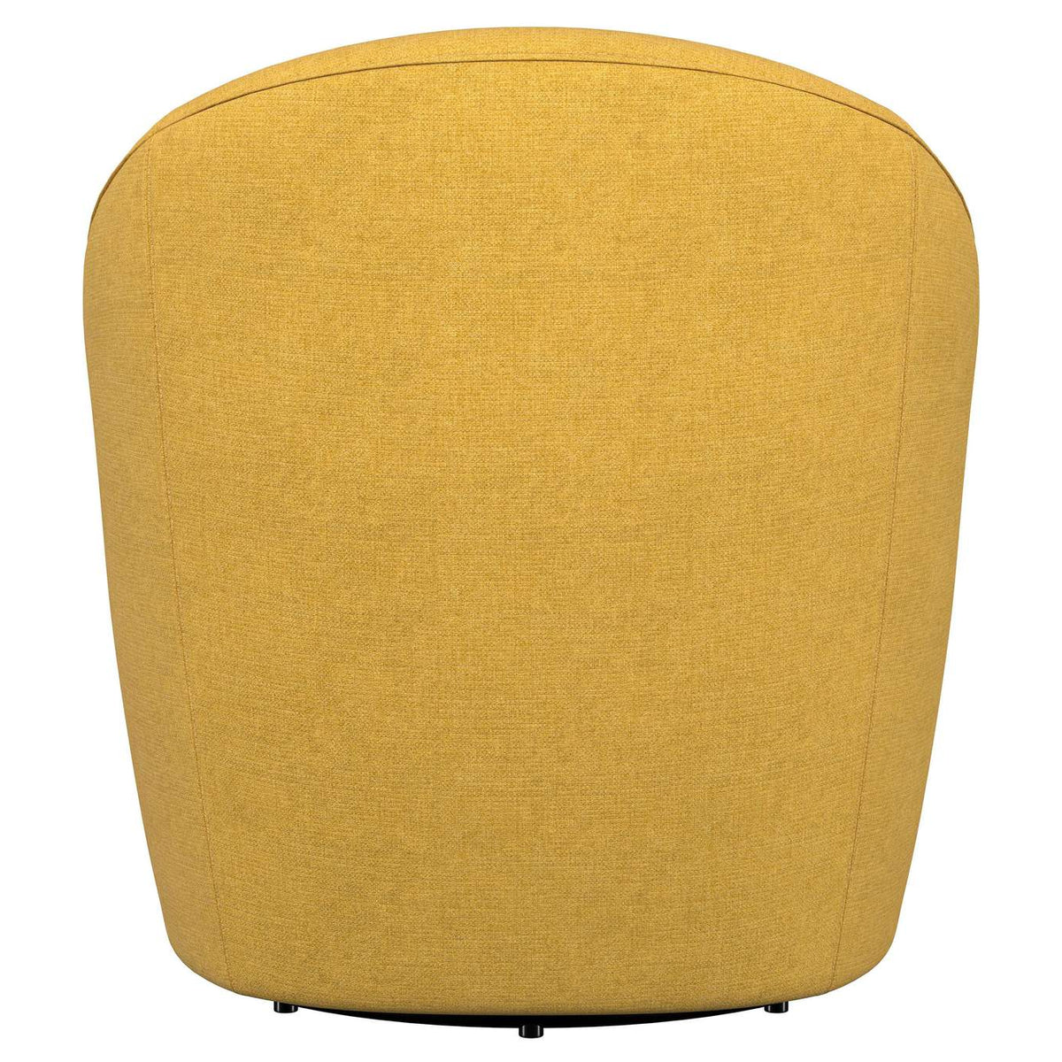 903076 Leon Upholstered Barrel Accent Swivel Chair Mustard Yellow
