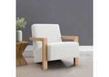 903094 Fitzroy Boucle Upholstered Accent Arm Chair Ivory