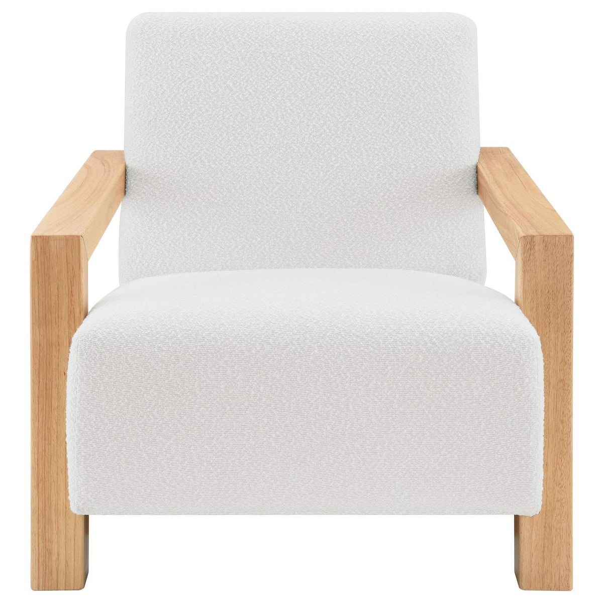 903094 Fitzroy Boucle Upholstered Accent Arm Chair Ivory