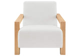 903094 Fitzroy Boucle Upholstered Accent Arm Chair Ivory