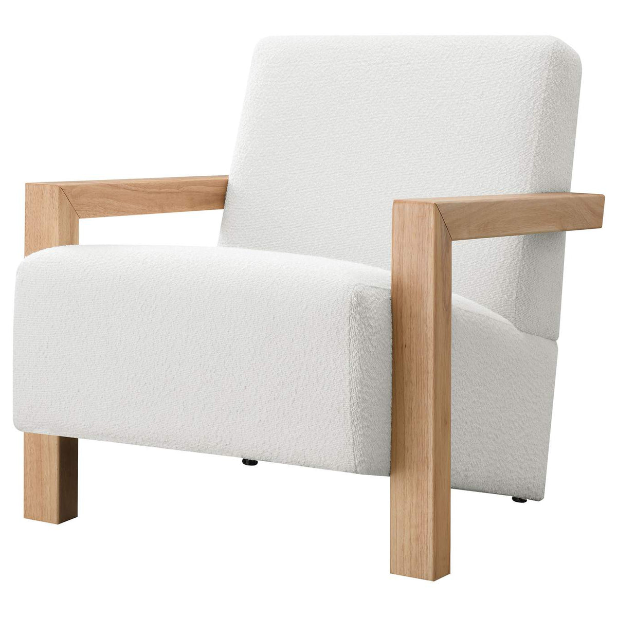 903094 Fitzroy Boucle Upholstered Accent Arm Chair Ivory