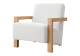 903094 Fitzroy Boucle Upholstered Accent Arm Chair Ivory