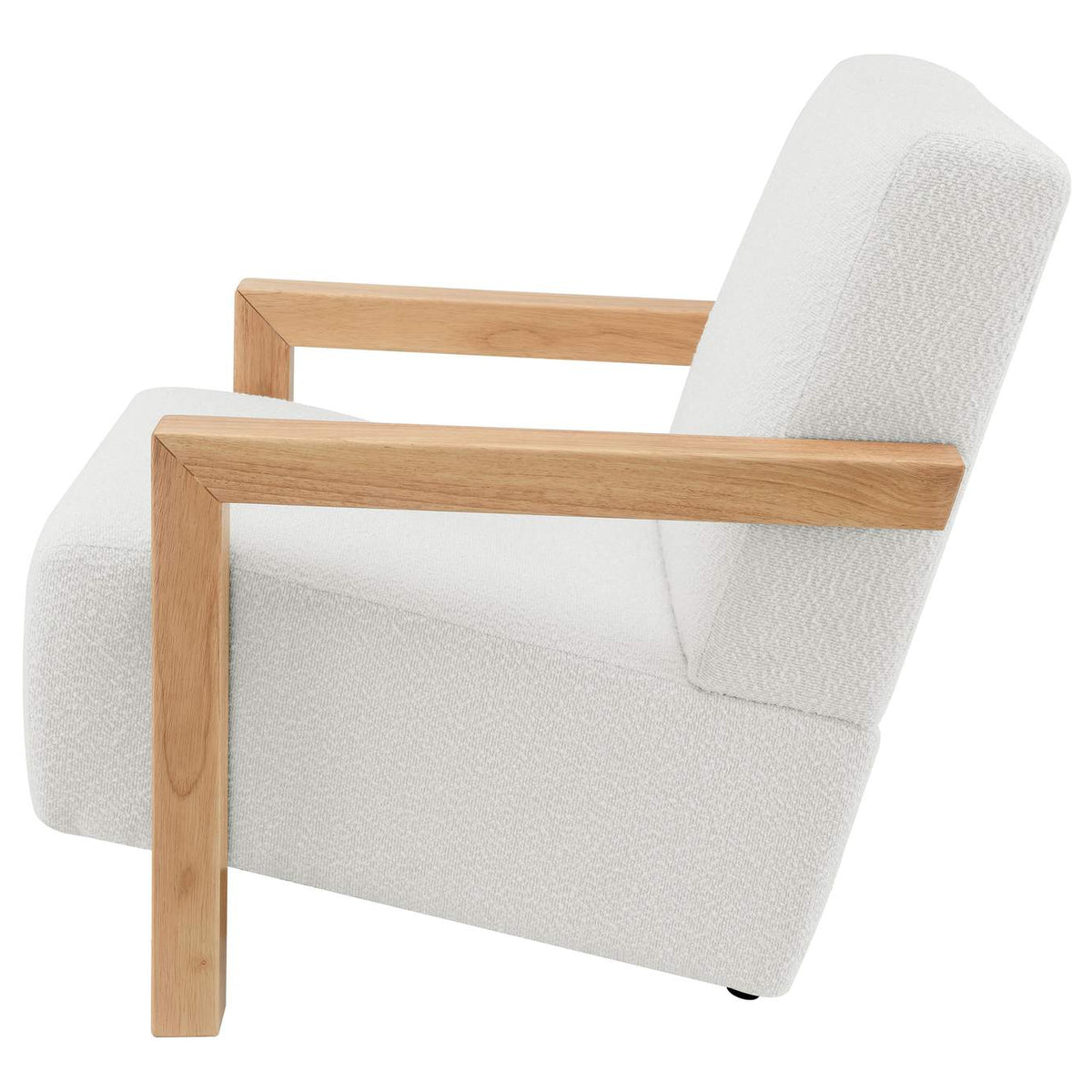 903094 Fitzroy Boucle Upholstered Accent Arm Chair Ivory