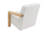 903094 Fitzroy Boucle Upholstered Accent Arm Chair Ivory