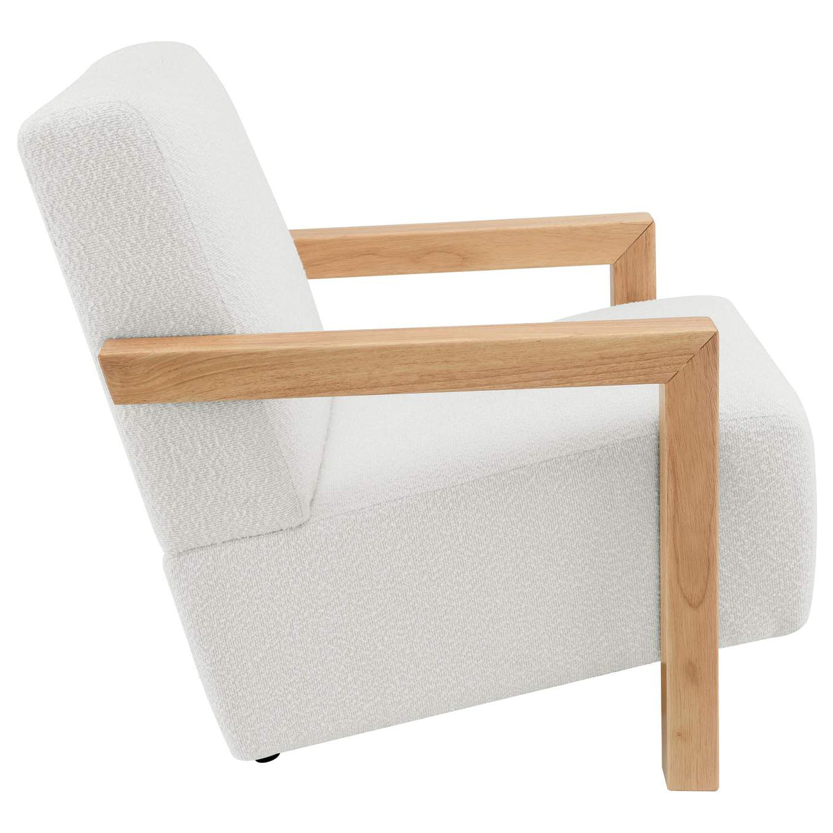 903094 Fitzroy Boucle Upholstered Accent Arm Chair Ivory
