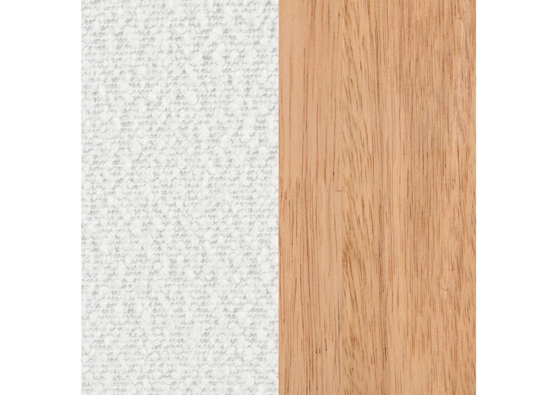 903094 Fitzroy Boucle Upholstered Accent Arm Chair Ivory