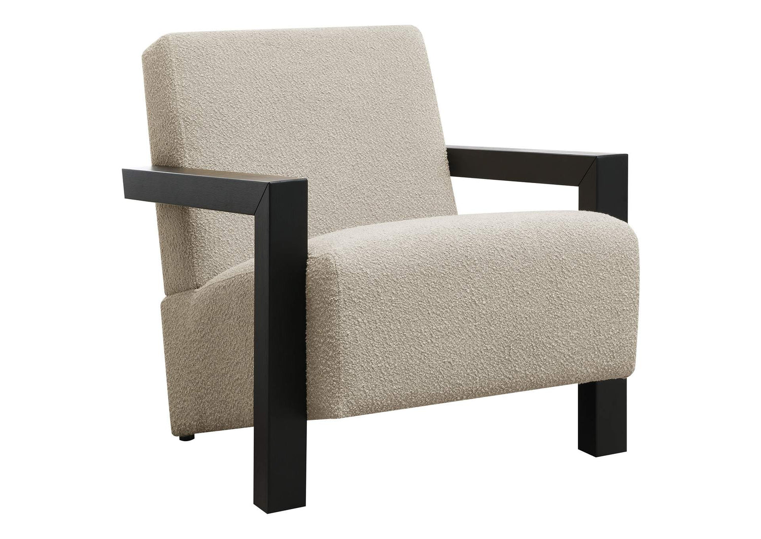 903095 Fitzroy Boucle Upholstered Accent Arm Chair Latte