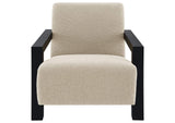 903095 Fitzroy Boucle Upholstered Accent Arm Chair Latte