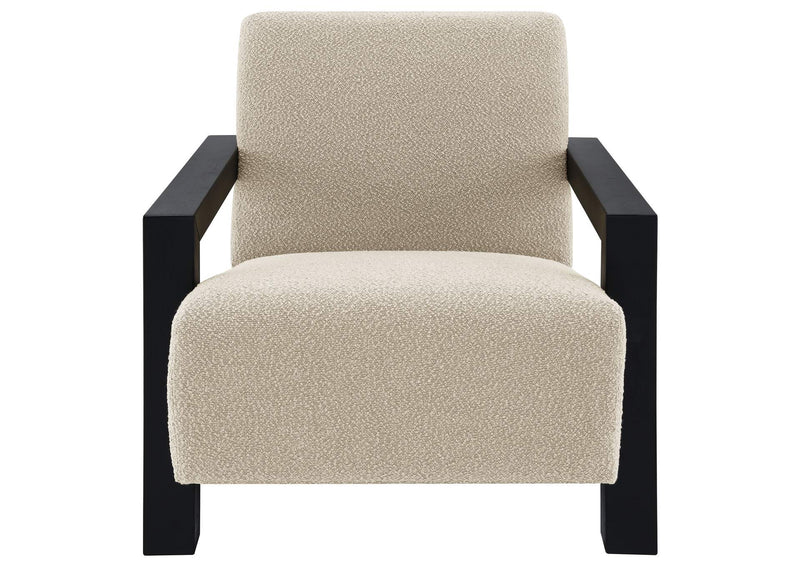 903095 Fitzroy Boucle Upholstered Accent Arm Chair Latte