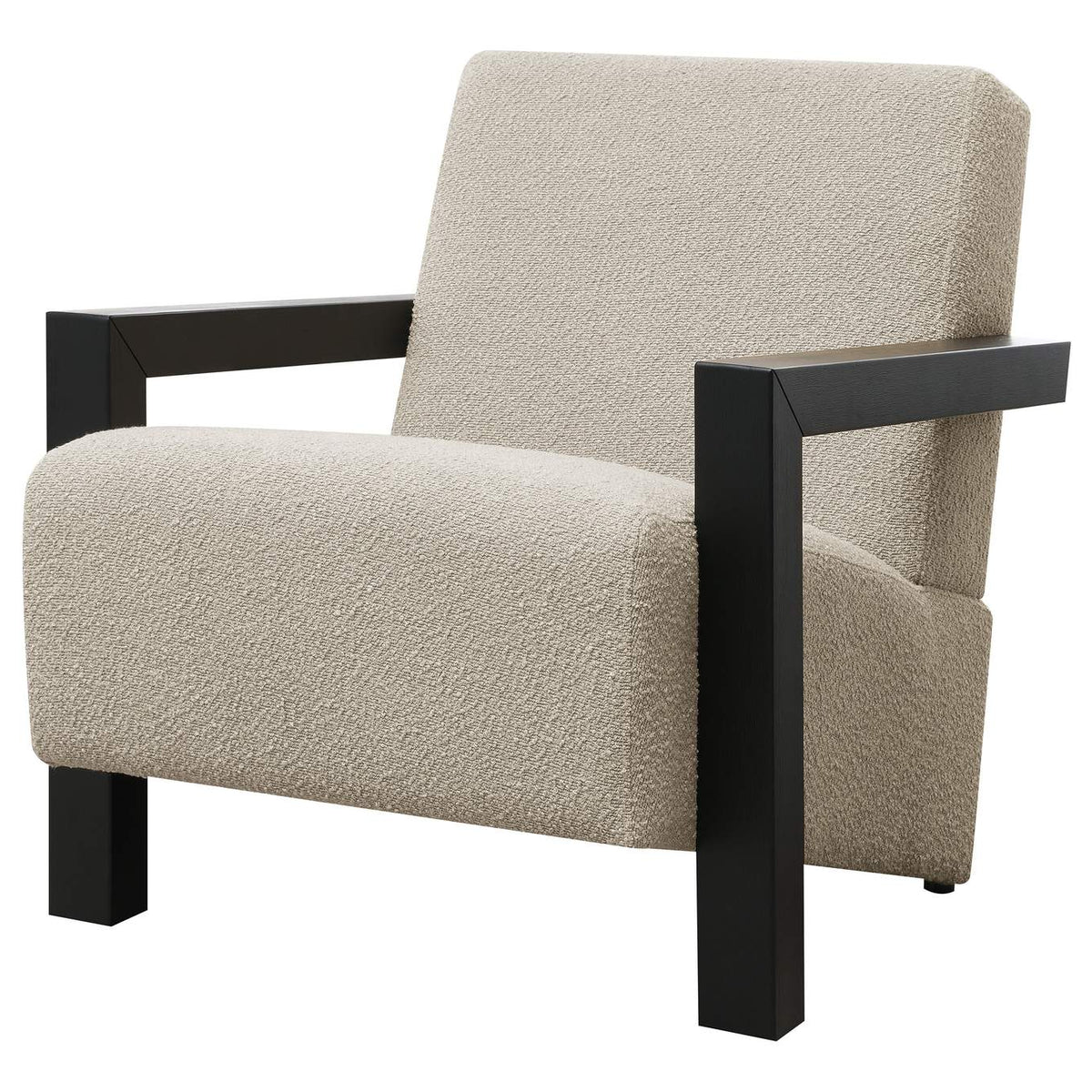 903095 Fitzroy Boucle Upholstered Accent Arm Chair Latte