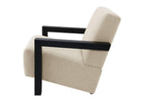 903095 Fitzroy Boucle Upholstered Accent Arm Chair Latte