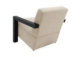 903095 Fitzroy Boucle Upholstered Accent Arm Chair Latte