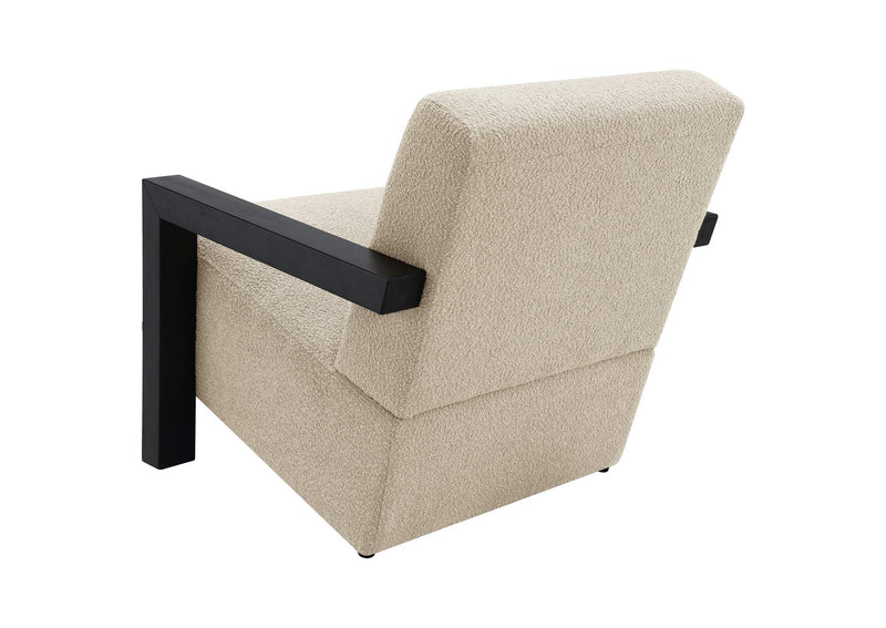 903095 Fitzroy Boucle Upholstered Accent Arm Chair Latte
