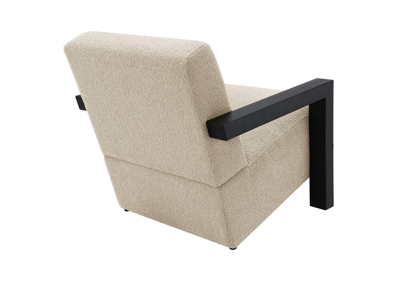 903095 Fitzroy Boucle Upholstered Accent Arm Chair Latte