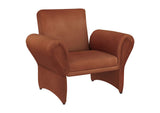 903150 Liana Upholstered Roll Arm Accent Armchair Rust Orange