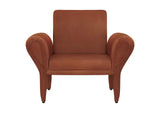 903150 Liana Upholstered Roll Arm Accent Armchair Rust Orange