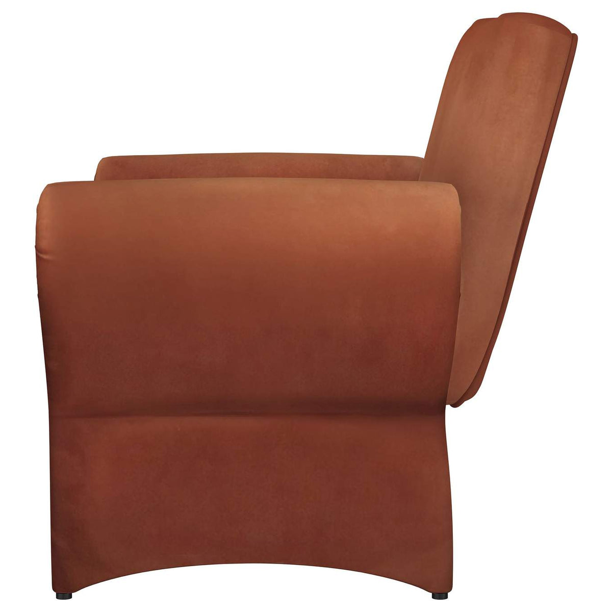 903150 Liana Upholstered Roll Arm Accent Armchair Rust Orange