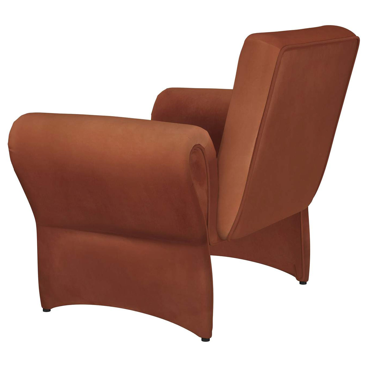 903150 Liana Upholstered Roll Arm Accent Armchair Rust Orange