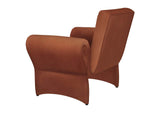 903150 Liana Upholstered Roll Arm Accent Armchair Rust Orange