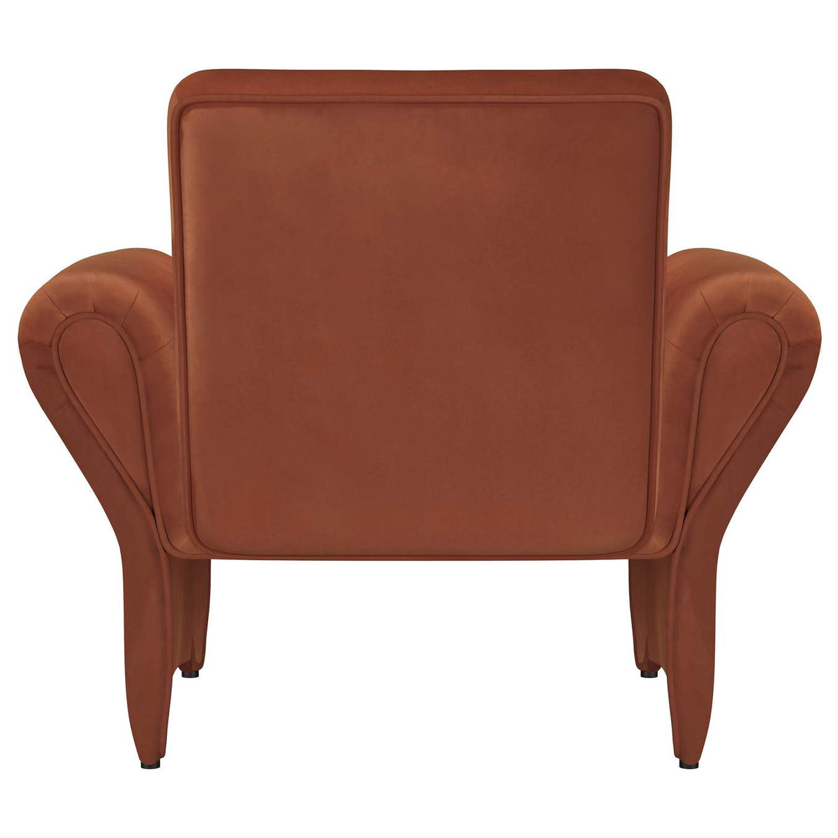 903150 Liana Upholstered Roll Arm Accent Armchair Rust Orange