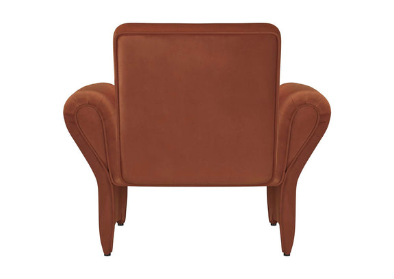 903150 Liana Upholstered Roll Arm Accent Armchair Rust Orange