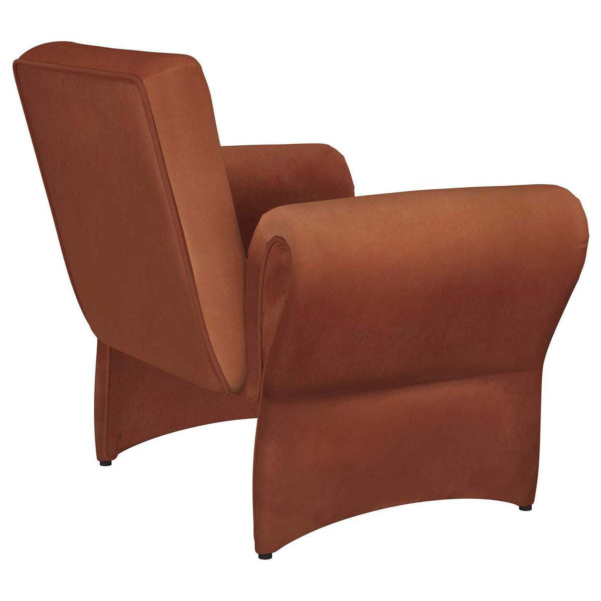 903150 Liana Upholstered Roll Arm Accent Armchair Rust Orange