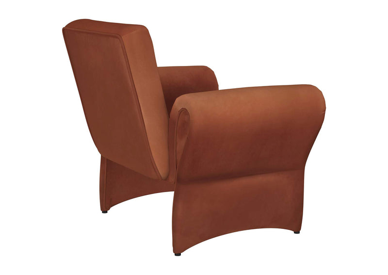 903150 Liana Upholstered Roll Arm Accent Armchair Rust Orange