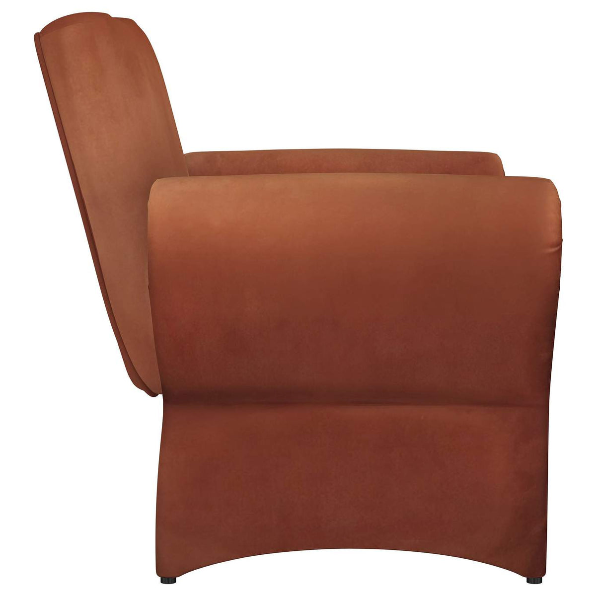 903150 Liana Upholstered Roll Arm Accent Armchair Rust Orange
