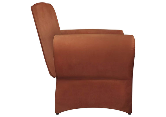 903150 Liana Upholstered Roll Arm Accent Armchair Rust Orange