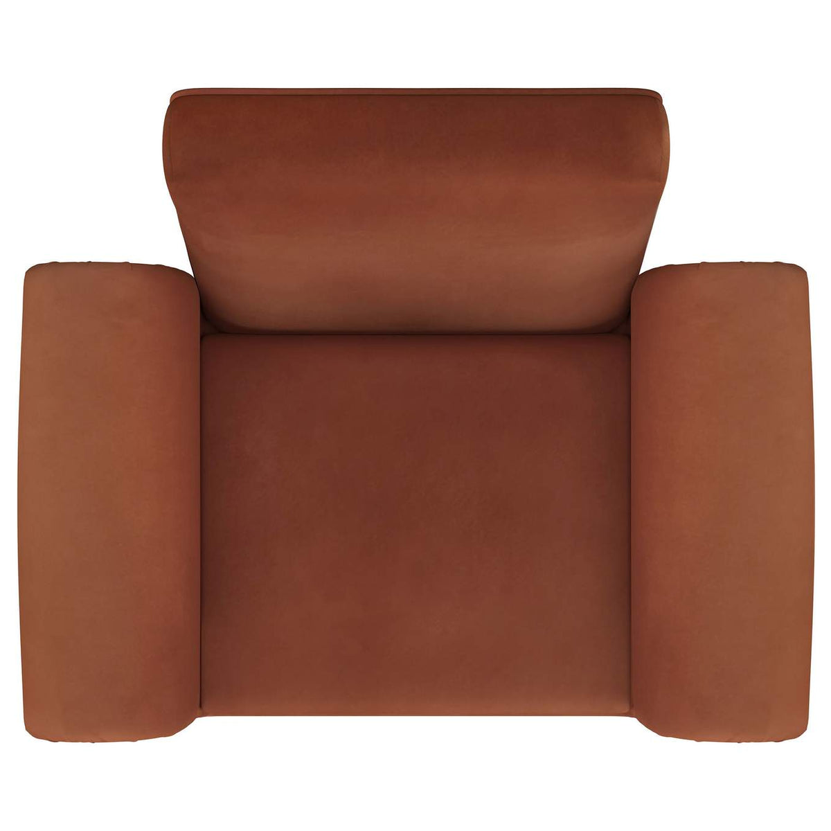 903150 Liana Upholstered Roll Arm Accent Armchair Rust Orange