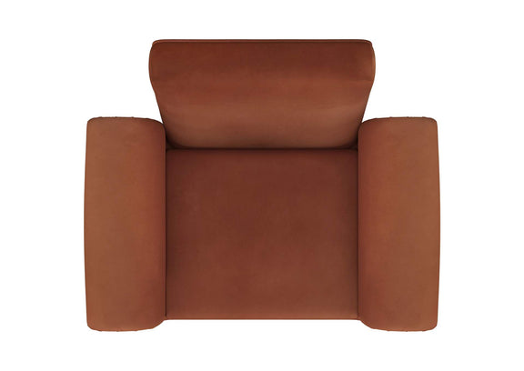 903150 Liana Upholstered Roll Arm Accent Armchair Rust Orange