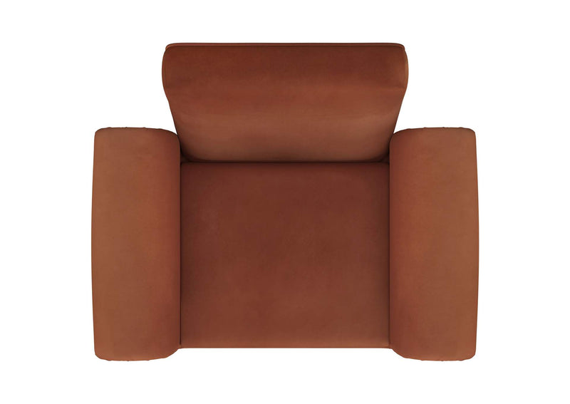 903150 Liana Upholstered Roll Arm Accent Armchair Rust Orange