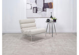 903161 Serreta Boucle Upholstered Armless Acrylic Chair Ivory