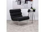 903162 Serreta Boucle Upholstered Armless Acrylic Chair Black