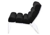 903162 Serreta Boucle Upholstered Armless Acrylic Chair Black