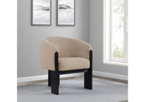 903165 Valdez Boucle Upholstered Barrel Back Accent Chair Beige